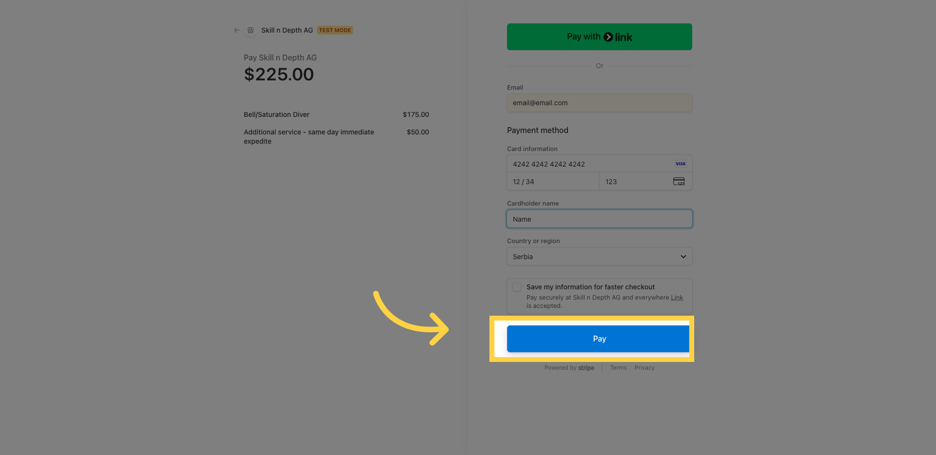 Confirm Payment Details